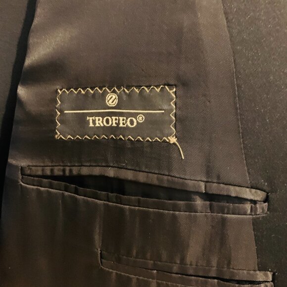 Ermenegildo Zegna Trofeo Double Breasted Suit Black Tuxedo, Jacket and Pants - Picture 3 of 16